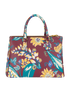 Medium Double Zip Floral Galleria, back view
